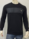 PRADA BLACK TERRY SWEATSHIRT WITH NYLON CHEST PANEL